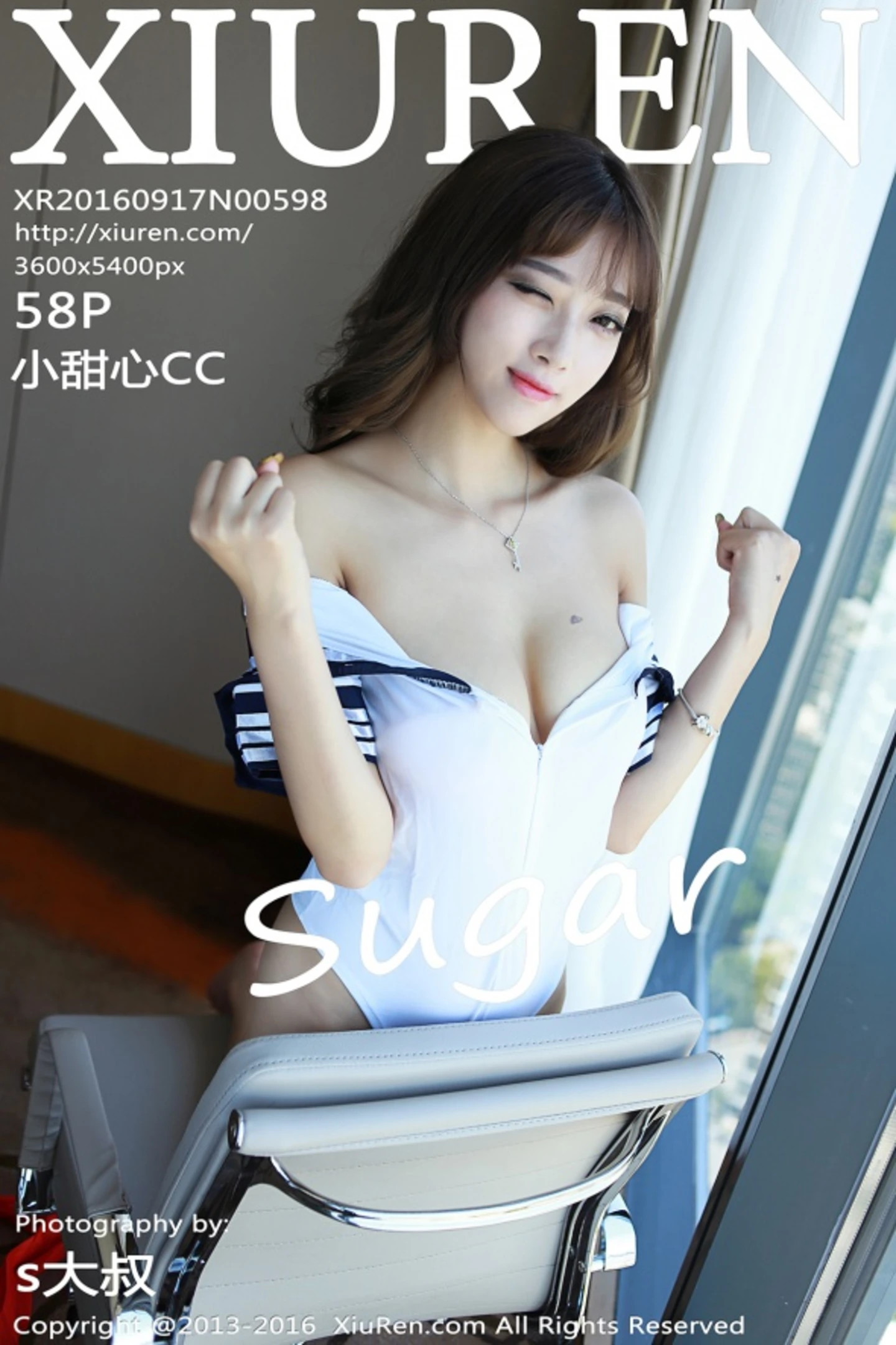 [XiuRen秀人网]No.598_嫩模sugar小甜心CC女警制服半脱内裤秀美臀屁沟撩人诱惑写真58P-秀人网 - XiuRen.Xyz